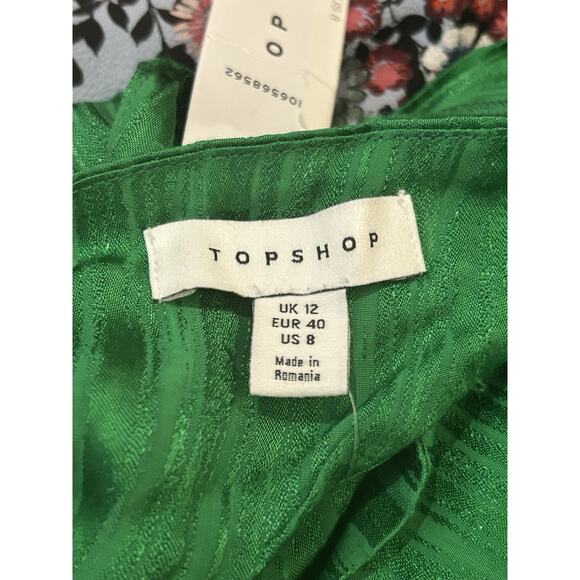 NWT TOPSHOP Women's Green Dress - Size 8 - Picture 7 of 7